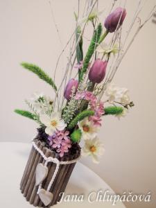 jarní dekorace umělé tulipány
